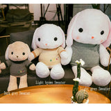 Loppy Bunny Big Hanging Ears Bunny Rabbits With Sweaters Plush Animals - Tophatter Daily Deals