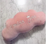Candy Pink White Clouds Gold Dream Cloud Star Heart Moon Plush Pink Cloud 'I Miss You' - 50cm x 25cm Outer Space - Tophatter Daily Deals