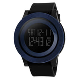 Military Digital LED Watch Waterproof Sports Casual Blue black - Tophatter Daily Deals
