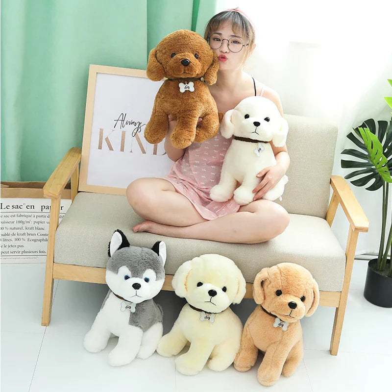 Poodle Dog Plush Husky Stuffed Animal Toys Animals - Tophatter Daily Deals
