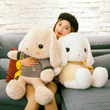 Loppy Bunny Big Hanging Ears Bunny Rabbits With Sweaters Plush Animals - Tophatter Daily Deals