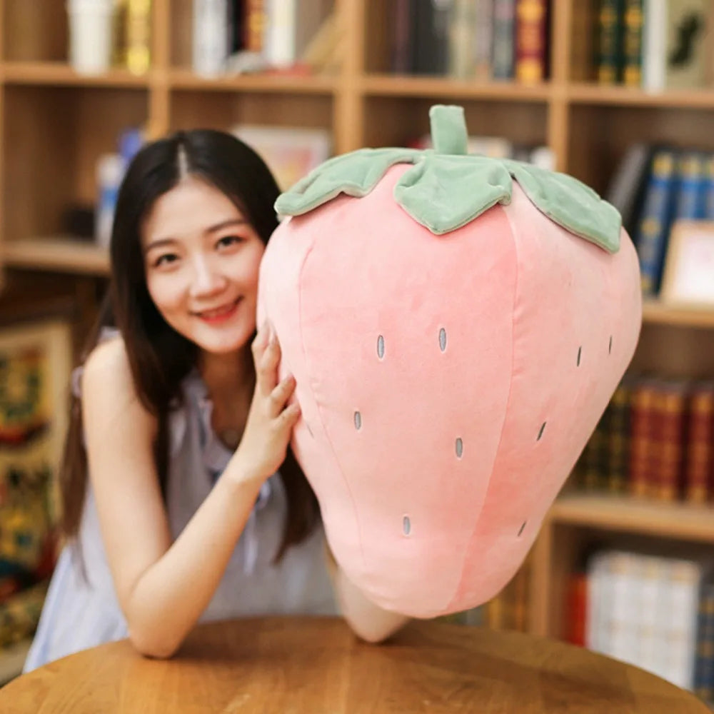 Strawberry Pineapple Plush Pillow Cushion Fruit Fruit - Tophatter Daily Deals