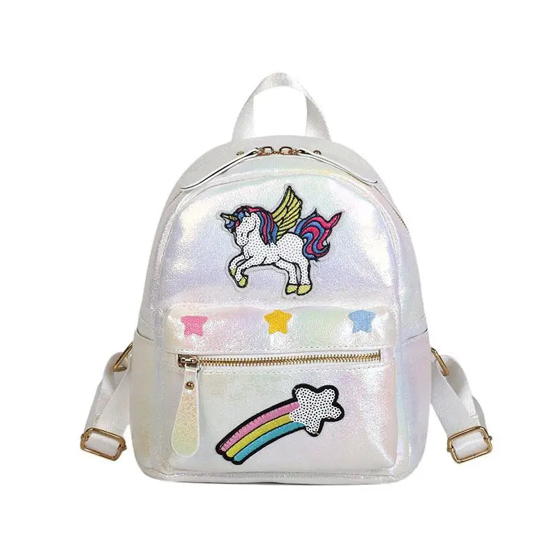 Holographic Backpack Unicorn Patches Rainbow Cloud Star Mythical - Tophatter Daily Deals