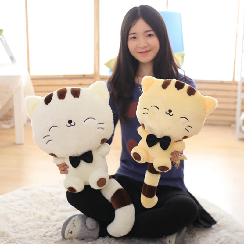 Cute Big Face Smile Cat Plush Animals - Tophatter Daily Deals