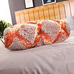 Baguette Butter Bread Sesame Pillows Food Plush Pillow Snack Cushion Sesame (78cm) Food - Tophatter Daily Deals
