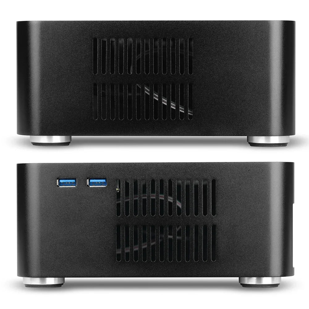 Mini ITX Case All Aluminum Chassis With Built In PSU - Tophatter Daily Deals