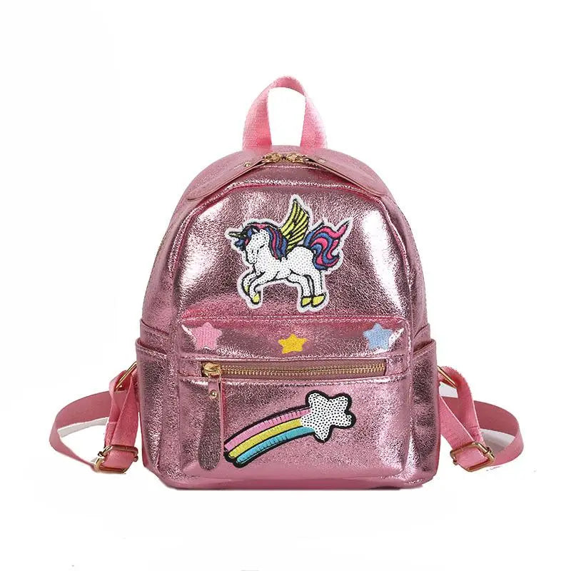 Holographic Backpack Unicorn Patches Rainbow Cloud Star Pink Mythical - Tophatter Daily Deals