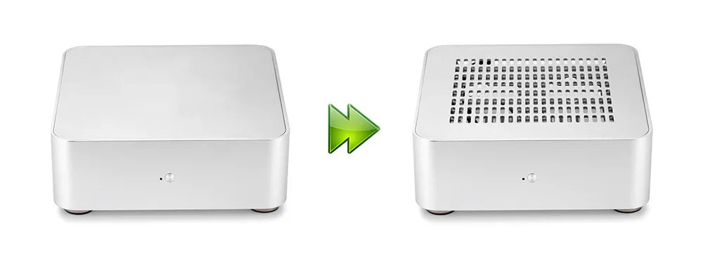 Mini ITX Case All Aluminum Chassis With Built In PSU - Tophatter Daily Deals