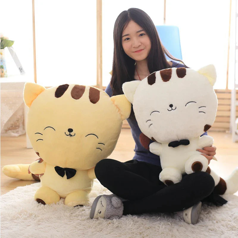 Cute Big Face Smile Cat Plush Animals - Tophatter Daily Deals