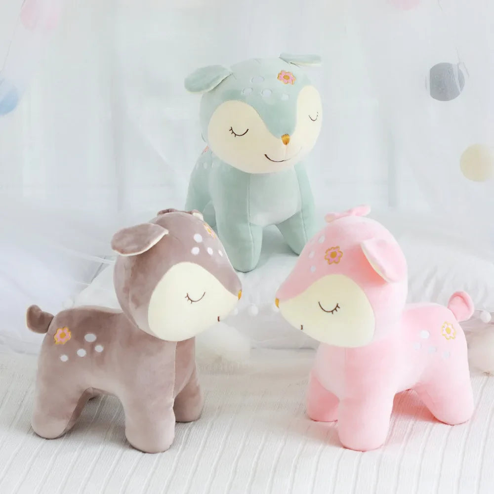 Apricot Sika Deer Reindeer Plush Doe Pastel Animals - Tophatter Daily Deals