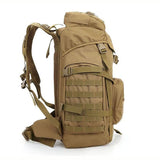 60L Tactical Camping Backpack Waterproof Khaki Backpacks - Tophatter Daily Deals