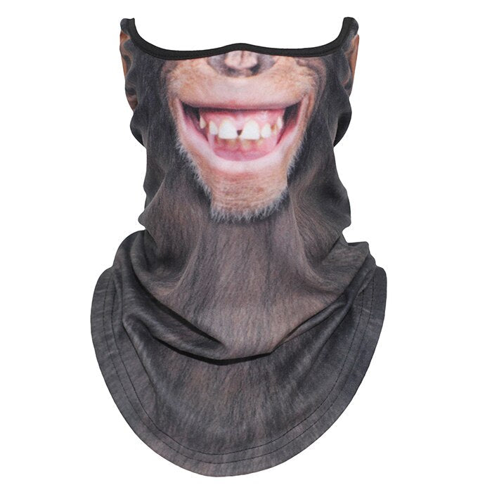 Halloween Mask Zoo Animal Neck Gaiter Motorcycle Face Masks Funny Chimpanzee Mask Motorcycle Face Mask - Tophatter Daily Deals