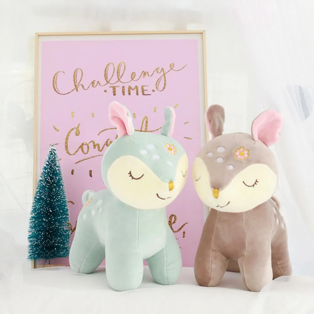 Apricot Sika Deer Reindeer Plush Doe Pastel Animals - Tophatter Daily Deals