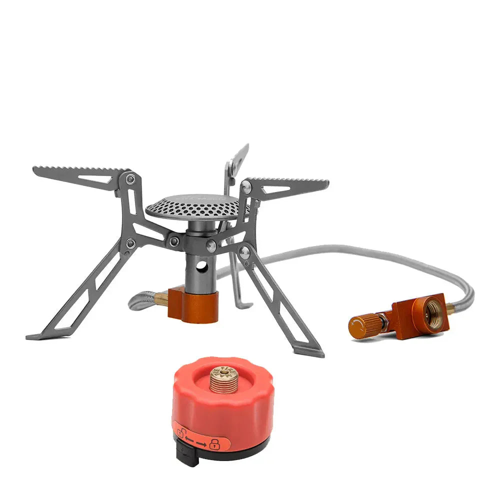 3300W Titanium Camping Stove Silver Camp Cooking - Tophatter Daily Deals