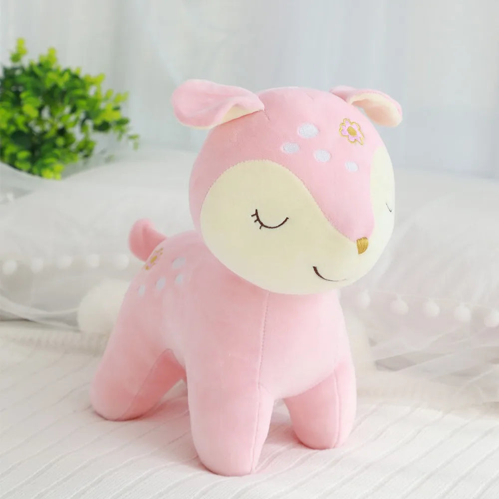 Apricot Sika Deer Reindeer Plush Doe Pastel Animals - Tophatter Daily Deals