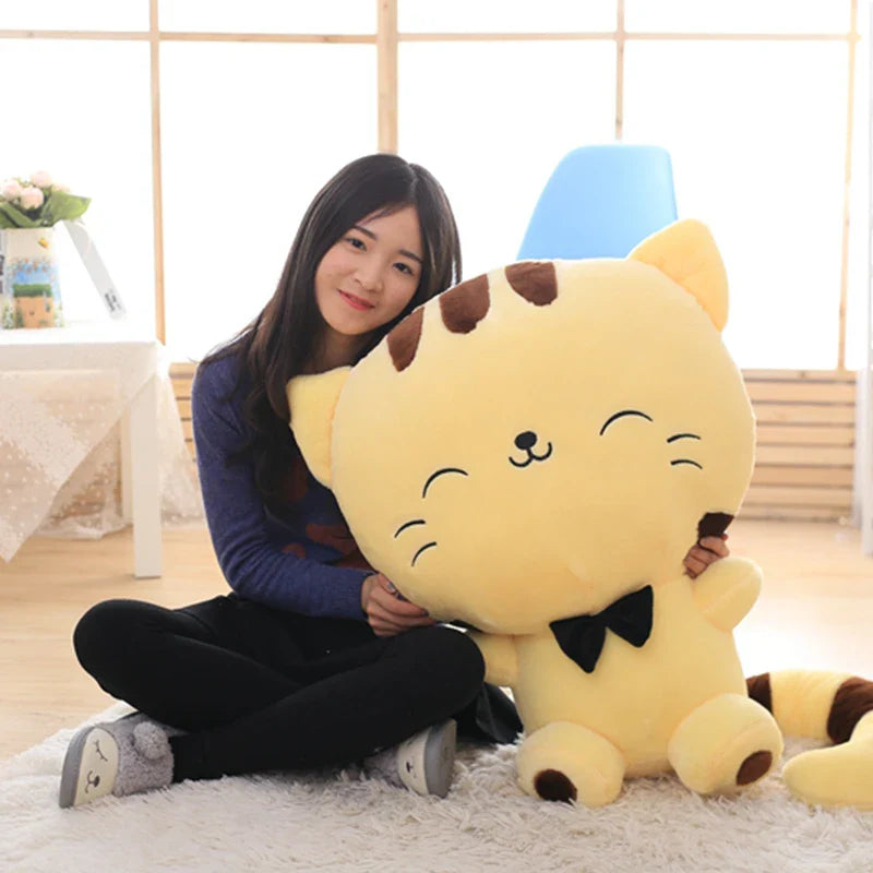 Cute Big Face Smile Cat Plush Animals - Tophatter Daily Deals