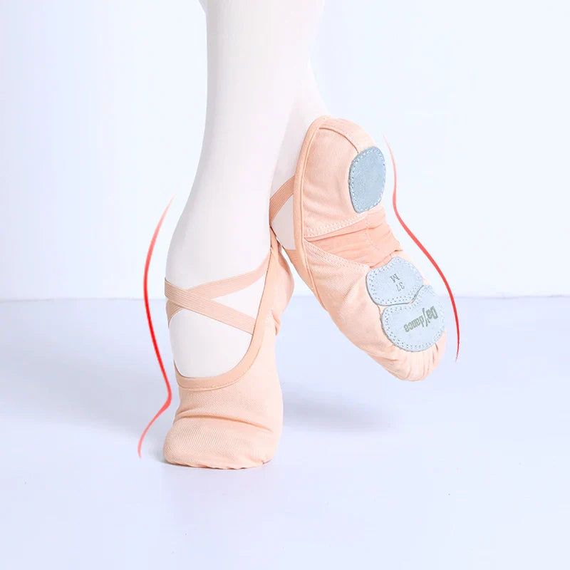 Supportive Flattering Women Ballet Shoes - Split Sole Mesh - Tophatter Daily Deals