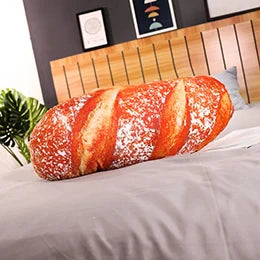 Baguette Butter Bread Sesame Pillows Food Plush Pillow Snack Cushion Pork Floss (38cm) Food - Tophatter Daily Deals