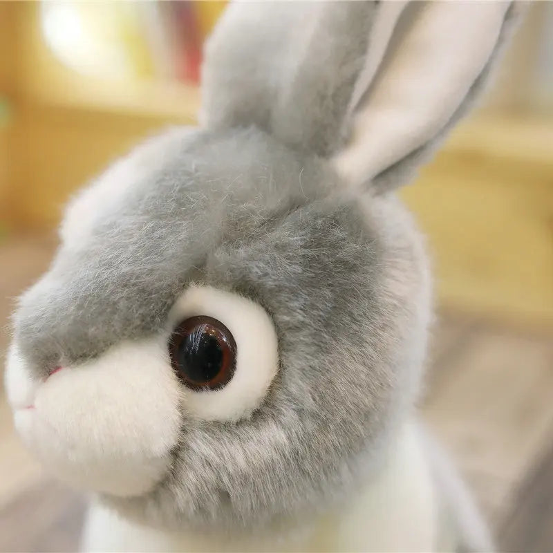 Bunny Rabbit Plush - Brown, Grey, White Stuffed Animal Toy Woodlands Animals - Tophatter Daily Deals