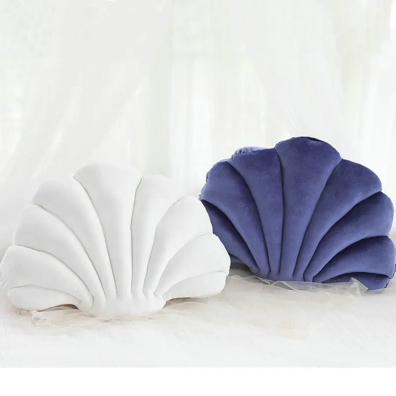 Velvet Shell Mermaid Cushion Plush Pillow Seashell Seashells - Tophatter Daily Deals