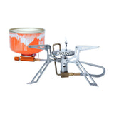 Camping Gas Stove 2800W Dual-Channel Silver Camp Cooking - Tophatter Daily Deals