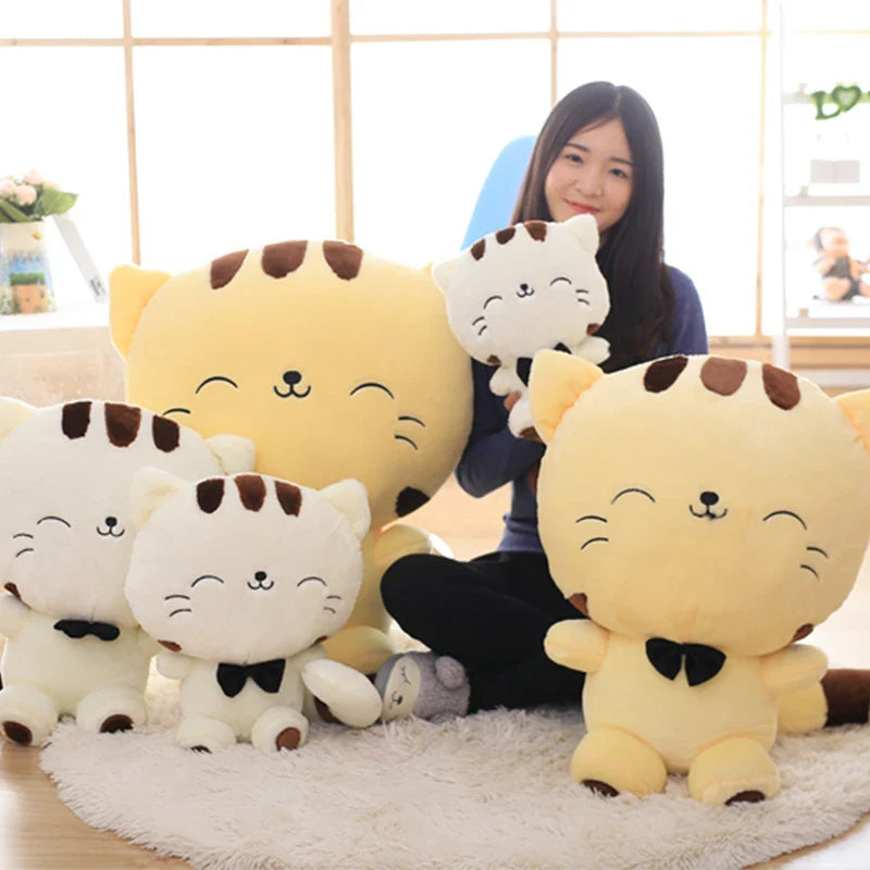 Cute Big Face Smile Cat Plush Animals - Tophatter Daily Deals