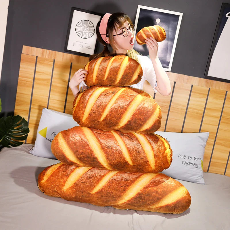 Baguette Butter Bread Sesame Pillows Food Plush Pillow Snack Cushion Food - Tophatter Daily Deals