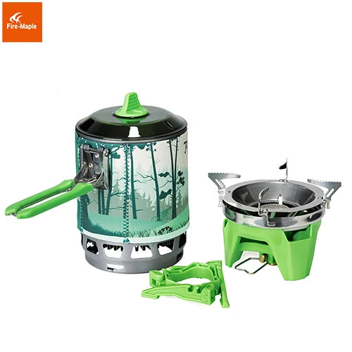 Compact Camping Gas Burner Cooking System Green Camp Cooking - Tophatter Daily Deals