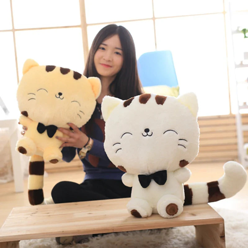 Cute Big Face Smile Cat Plush Animals - Tophatter Daily Deals