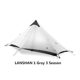 1-Person Rodless Camping Tent 3-Season Gray Tents - Tophatter Daily Deals