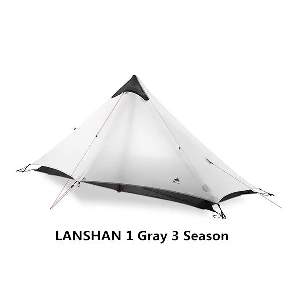 1-Person Rodless Camping Tent 3-Season Gray Tents - Tophatter Daily Deals