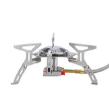 Portable Split Gas Stove 3000W Silver Camp Cooking - Tophatter Daily Deals
