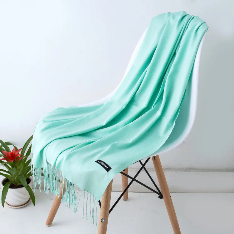 Warm Cozy Women Scarf - Long Fringe, Cashmere, Winter coin - Tophatter Daily Deals