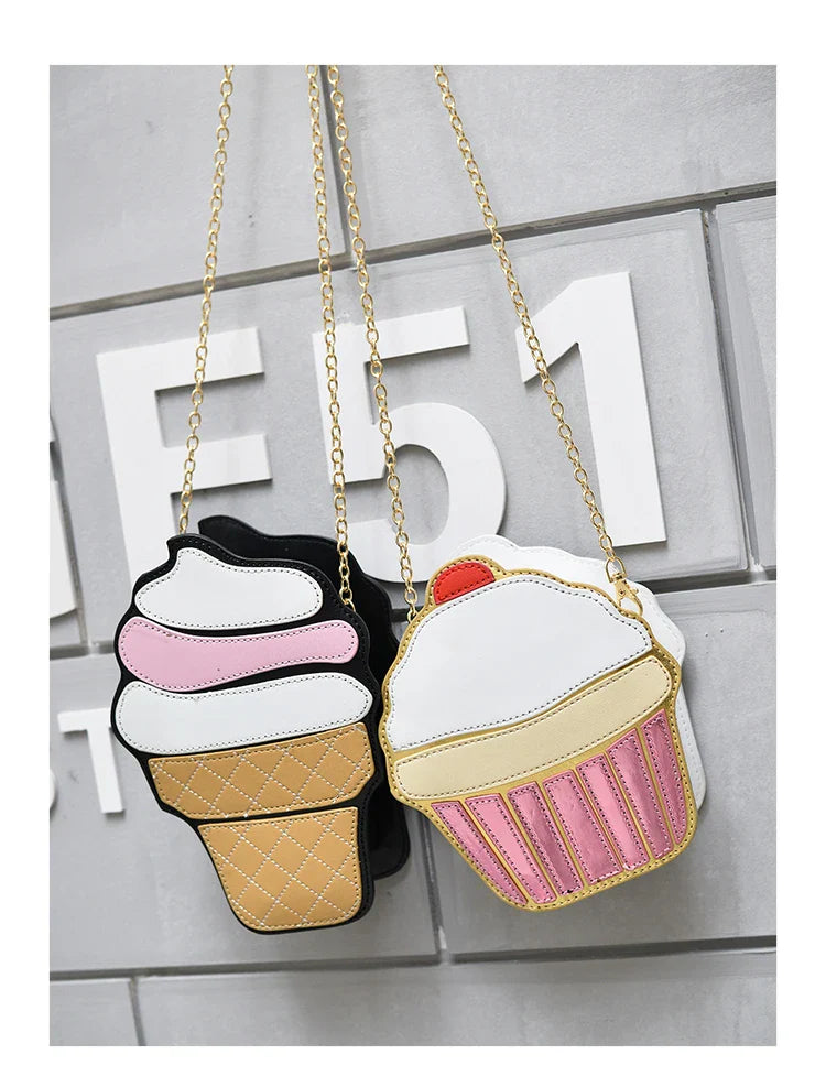 Ice Cream Cupcake Shape Mini Shoulder Bag Food - Tophatter Daily Deals