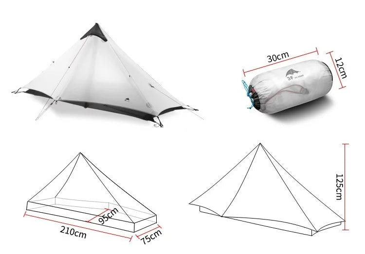 1-Person Rodless Camping Tent 3-Season Gray Tents - Tophatter Daily Deals