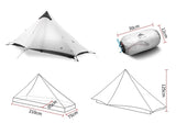 1-Person Rodless Camping Tent 3-Season Gray Tents - Tophatter Daily Deals