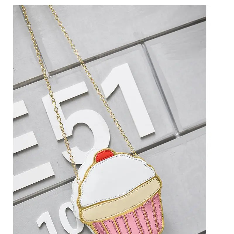 Ice Cream Cupcake Shape Mini Shoulder Bag Food - Tophatter Daily Deals