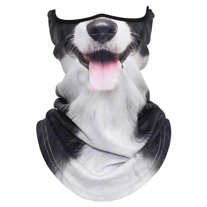 Halloween Mask Zoo Animal Neck Gaiter Motorcycle Face Masks Border Collie Mask Motorcycle Face Mask - Tophatter Daily Deals