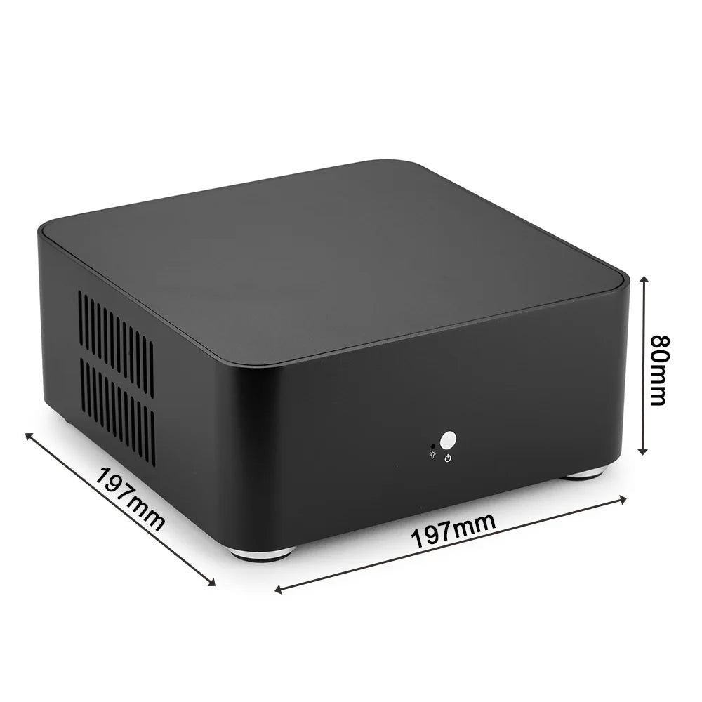 Mini ITX Case All Aluminum Chassis With Built In PSU - Tophatter Daily Deals