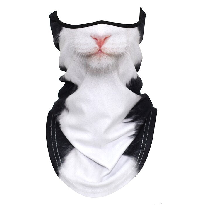 Halloween Mask Zoo Animal Neck Gaiter Motorcycle Face Masks British Tuxedo Cat Mask Motorcycle Face Mask - Tophatter Daily Deals