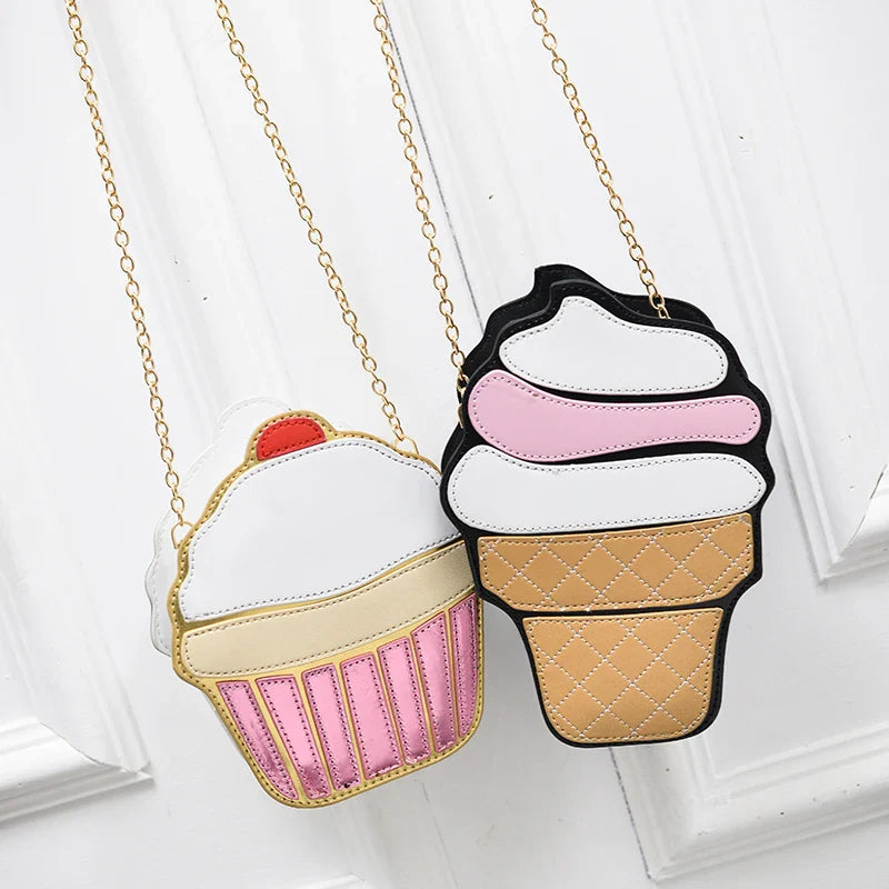 Ice Cream Cupcake Shape Mini Shoulder Bag Food - Tophatter Daily Deals