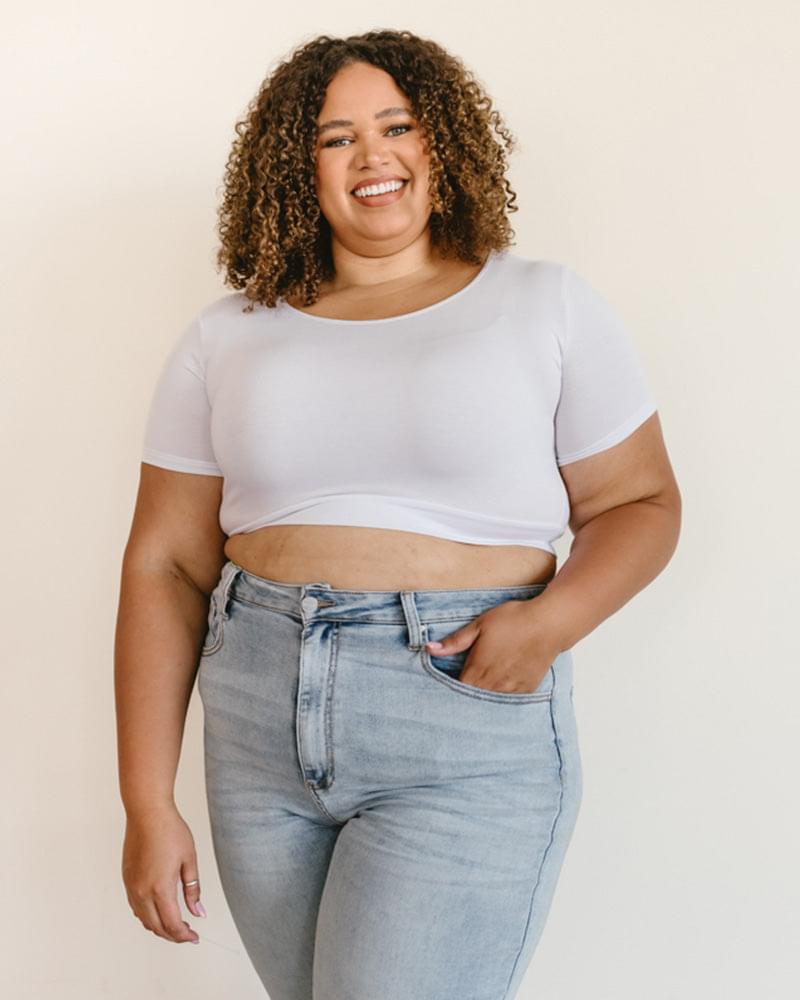 HALFTEE Layering Fashions Classic Boyfriend Halftee T-Shirt - Tophatter Daily Deals