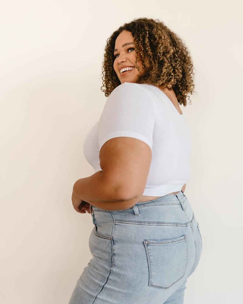 HALFTEE Layering Fashions Classic Boyfriend Halftee T-Shirt - Tophatter Daily Deals