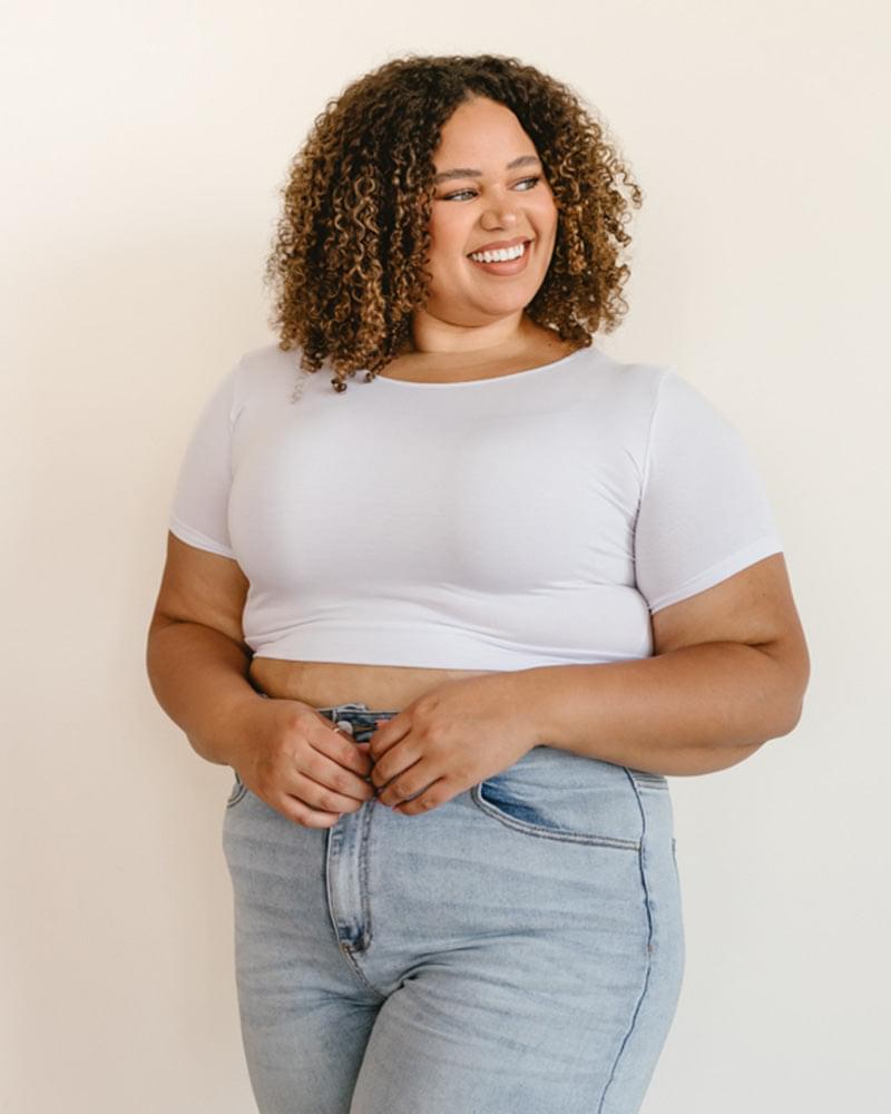 HALFTEE Layering Fashions Classic Boyfriend Halftee T-Shirt - Tophatter Daily Deals