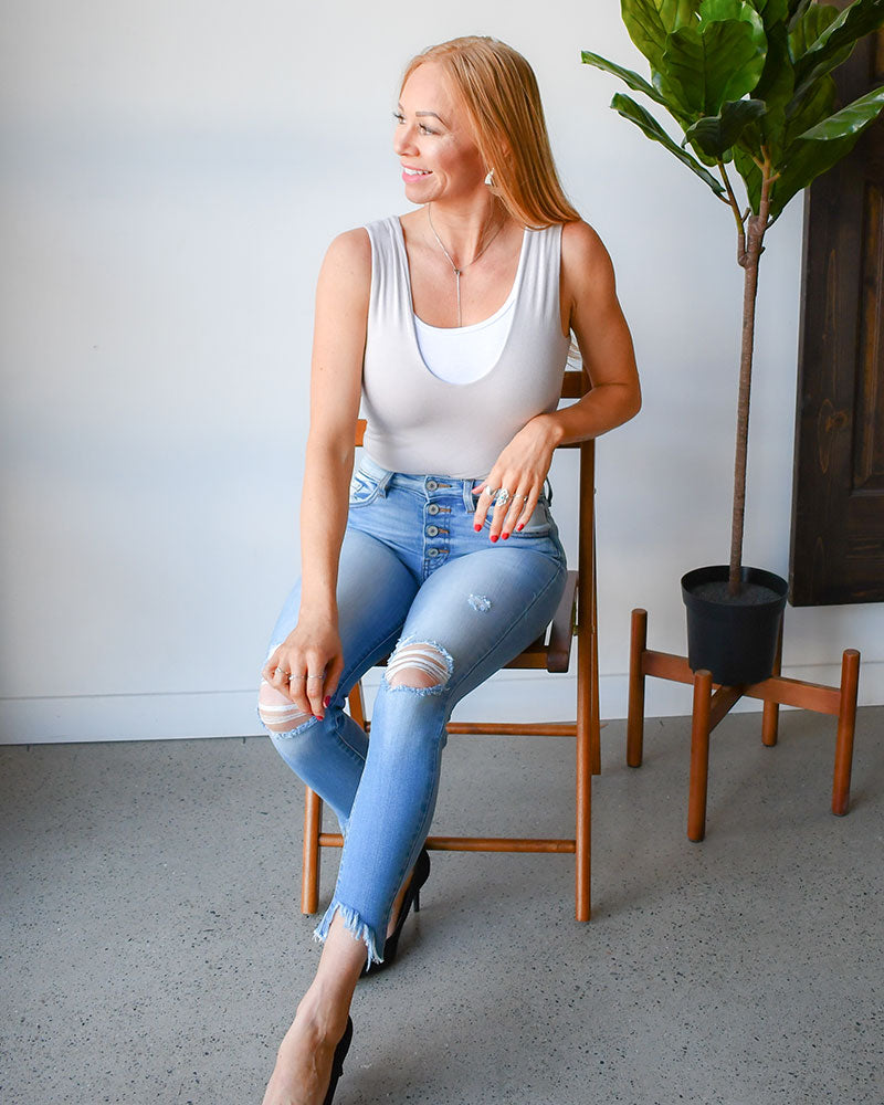 HALFTEE Layering Fashions Classic Wide Strap Tank Halftee Tanks - Tophatter Daily Deals