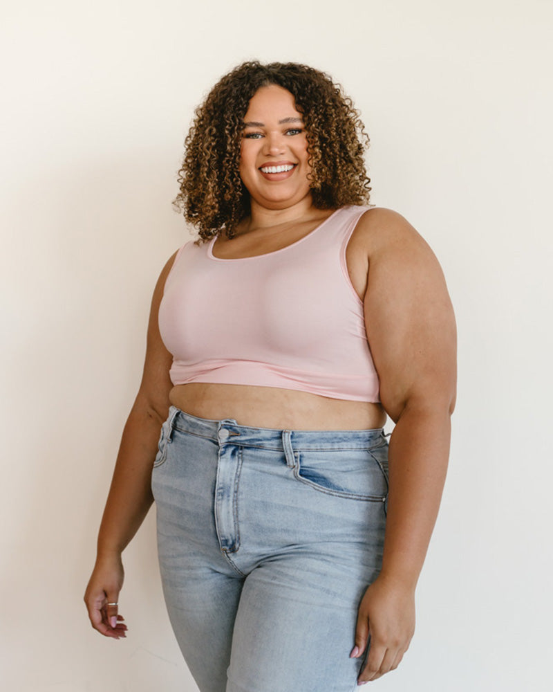 HALFTEE Layering Fashions Classic Wide Strap Tank Halftee Pink Tanks - Tophatter Daily Deals