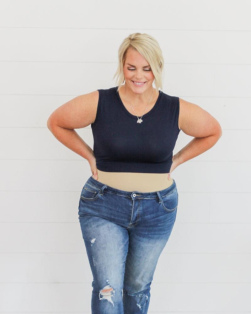 HALFTEE Layering Fashions Crew Neck Tank Halftee NAVY Tanks - Tophatter Daily Deals