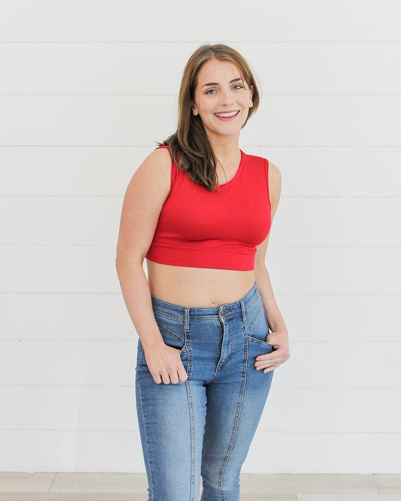 HALFTEE Layering Fashions Crew Neck Tank Halftee Tanks - Tophatter Daily Deals