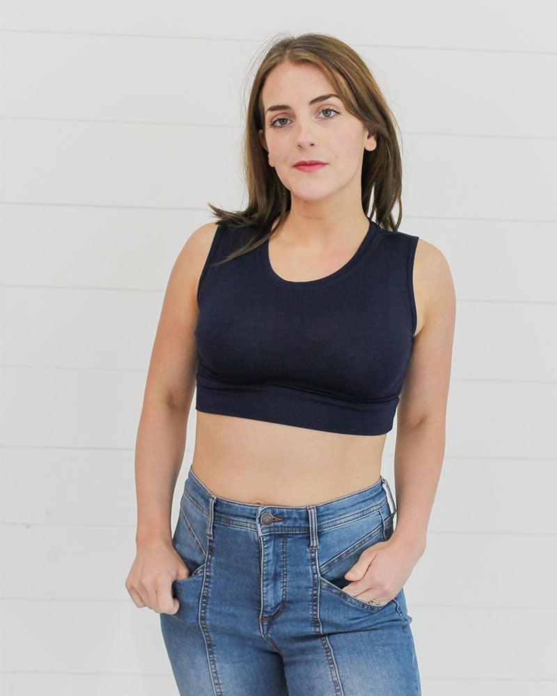 HALFTEE Layering Fashions Crew Neck Tank Halftee Tanks - Tophatter Daily Deals