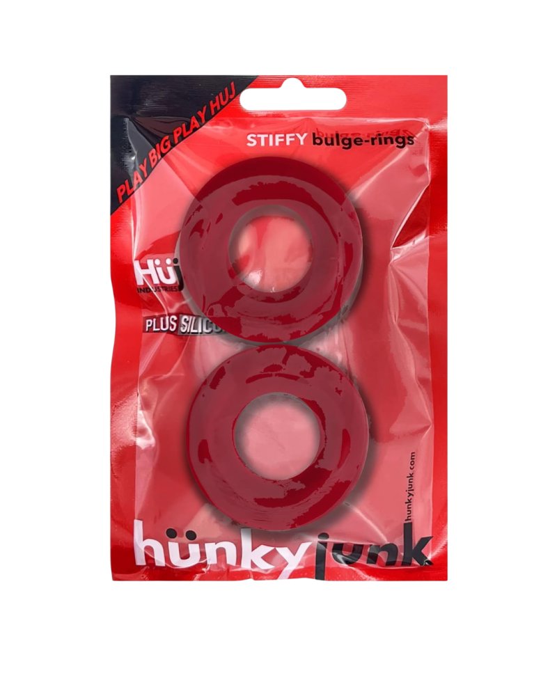 Hunky Junk Stiffy 2-Pack – Non-Roll Grippy Cockrings > Cock Ring > Sets - Tophatter Daily Deals